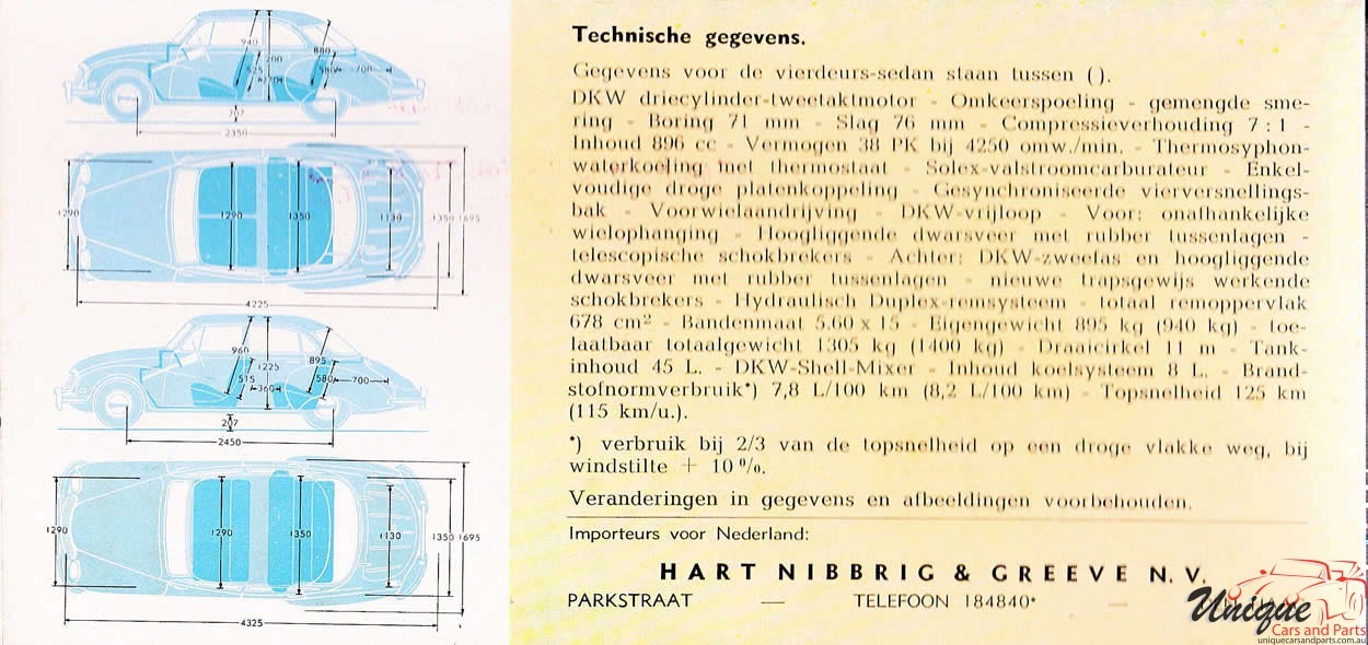 1957 DKW 3-6 Brochure Page 1